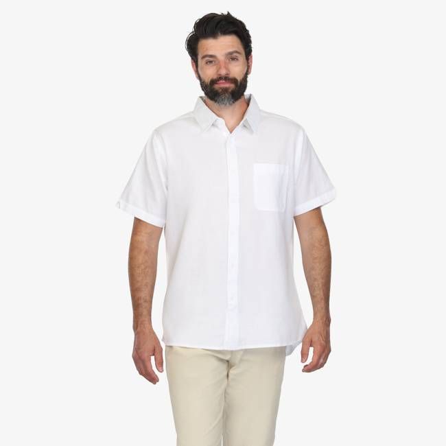 Cloud-White Linen Shirt