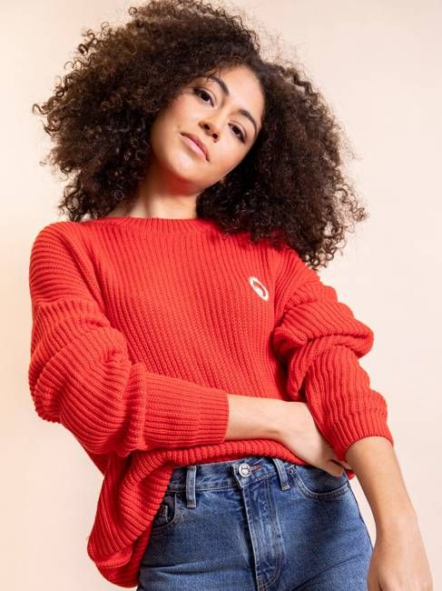 PALLENBERG RED ORGANIC COTTON SWEATER