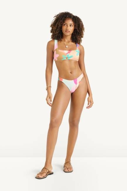 California High Leg Bottom - In Bloom Colorblock EcoLux BT