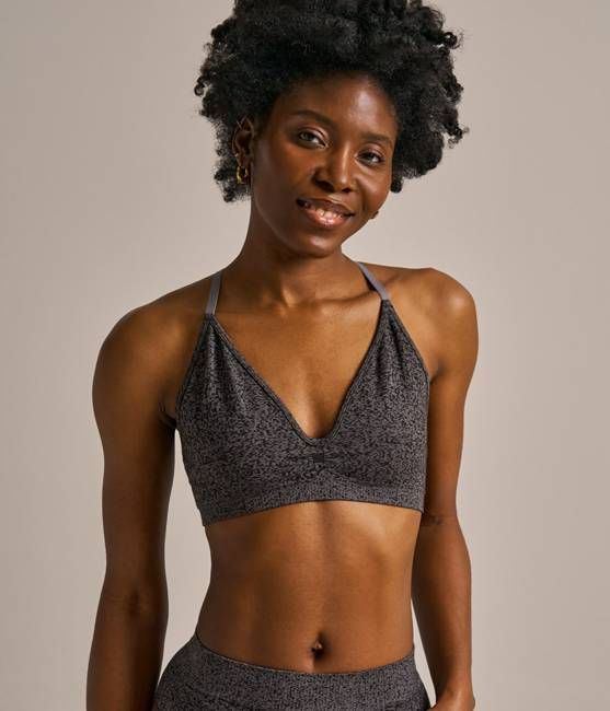 Seamless Jacquard Scoop Bralette