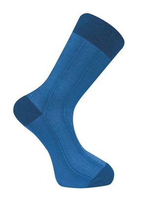 HERRINGBONE - GOTS Organic Cotton Socks Blue