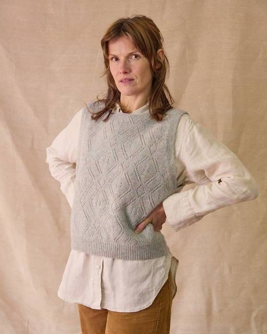 Diamond Open Knit Top | Opal