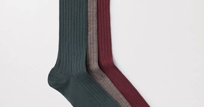 Light Brown/Dark Green/Burgundy Merino Sock 3-Pack |  | Asket