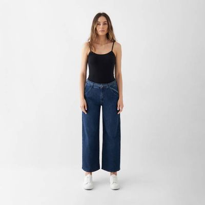 BLINK High Waist Culotte Jeans - Dark Blue