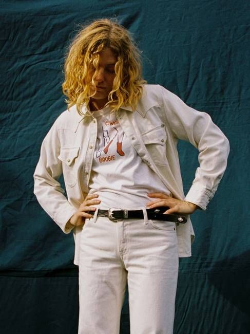 Lotta Western Denim Shirt Ivory | Nudie Jeans