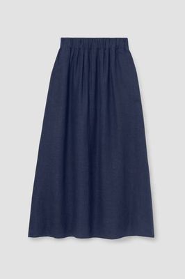 Lyla-May Linen Skirt in Midnight