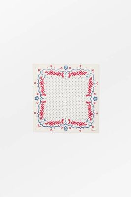 Juniper scarf - Cream/Blue/Red