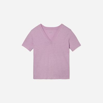 The Vintage V-Neck Hemp Tee | Lilac