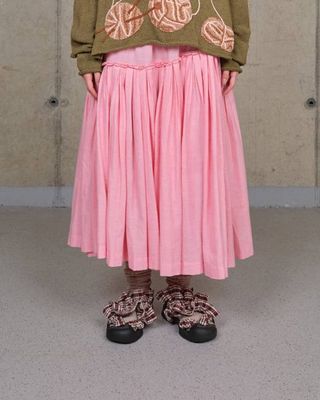 Pine Skirt - Pink Pleats