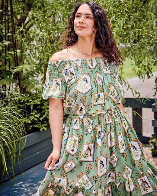 Birds Of India - Eyes on You Dress - Sage