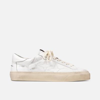 Plus Court White Distressed Sneaker - Men's