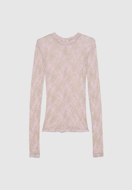 Lace Print Long-sleeve Jersey