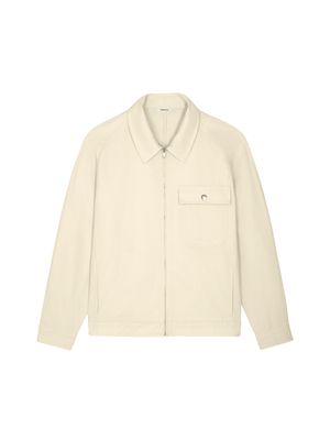 Archive Mens DNA Cotton Linen Harrington Jacket—travertine beige