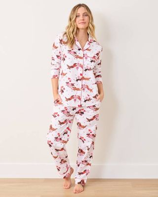 Dachshund Date - Tall Long PJ Set - Cloud