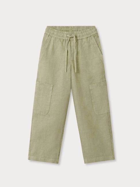 Kids Kerala Green Eleuthera Linen Trousers