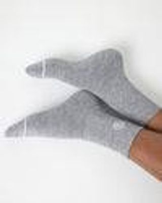 Half Crew Sock 2.0 | Light Heather Grey Performance Socks | Vuori