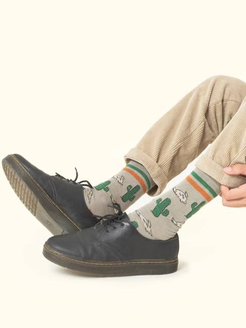 Unisex cactus skull socks