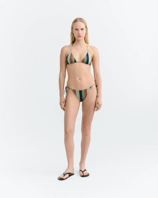 Adjustable bikini bottom multicolor stripes Palermo