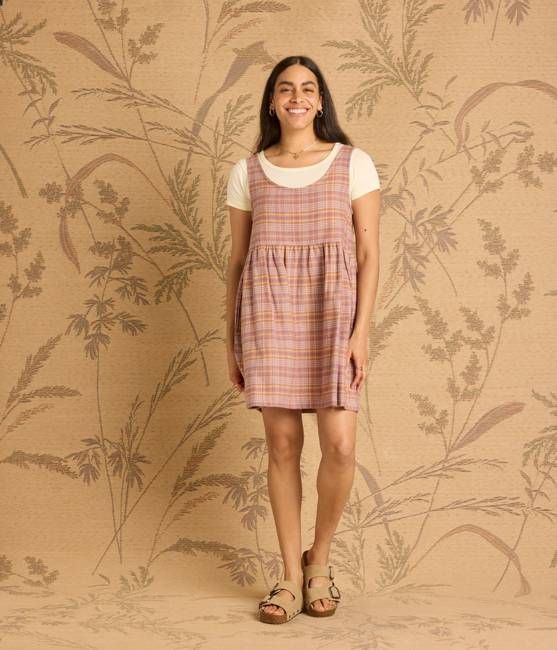 Glenwood Flannel Dress - Blossom Plaid