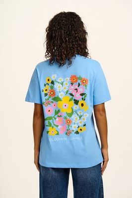 Denver - Cotton T-Shirt in Blue Bloomin' Flowers Print