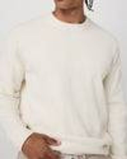 Midweight Rib Sweater | Men's Ivory Ribbed Knit Sweater | Vuori