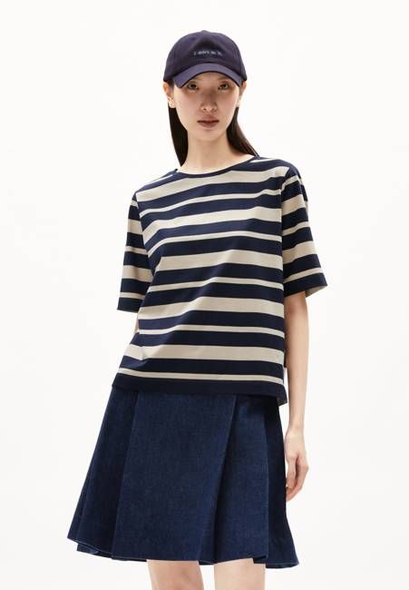 FINIAA BLOCK STRIPES | night sky-sand stone