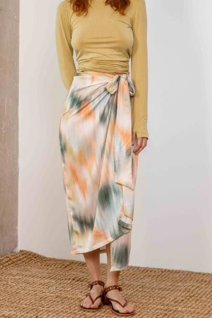 Printed Ecovero Wrap Skirt - ARCHIVE SALE