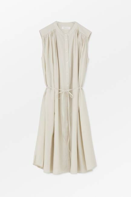 Louise dress - Light blue/White stripe