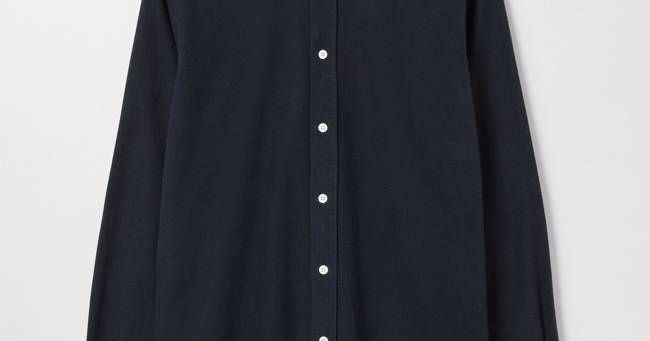 Dark Navy Flannel Shirt | Organic Cotton Twill | Asket