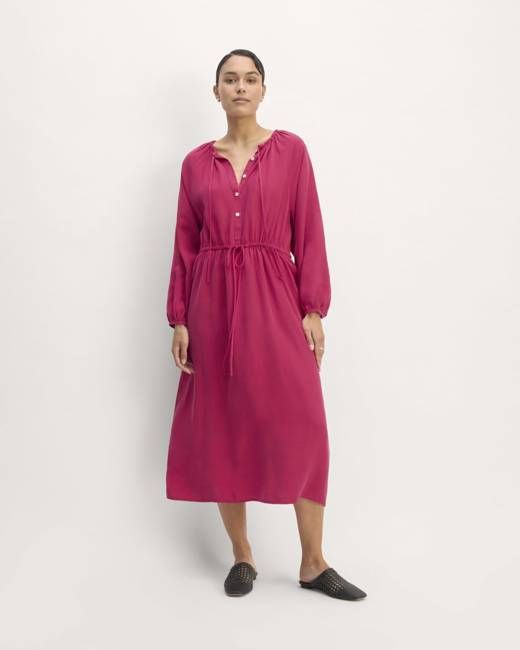 The TENCEL™ Gathered Maxi Dress | Red Currant