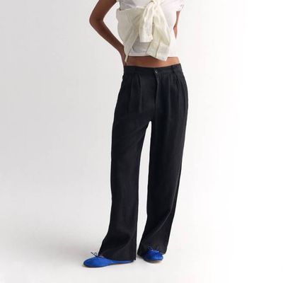 Organic Linen Pleated Pant