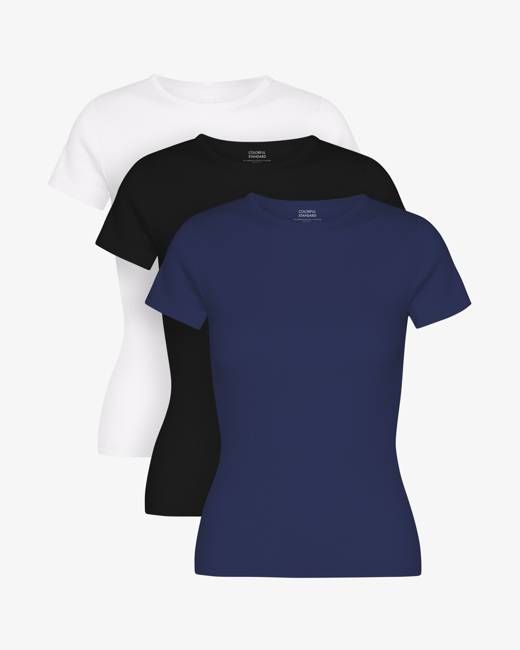 Organic Rib Tee - Mixed 03 (3-Pack)
