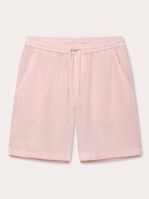 Men's Pastel Pink Joulter Linen Shorts