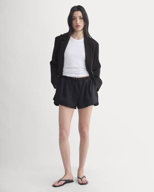 Flowy Short in Linen | Black