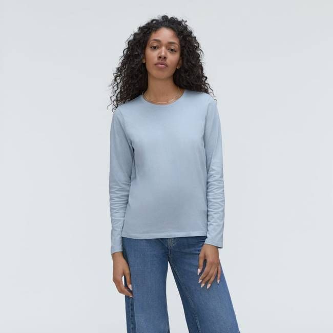 The Organic Cotton Long-Sleeve Crew | Mist