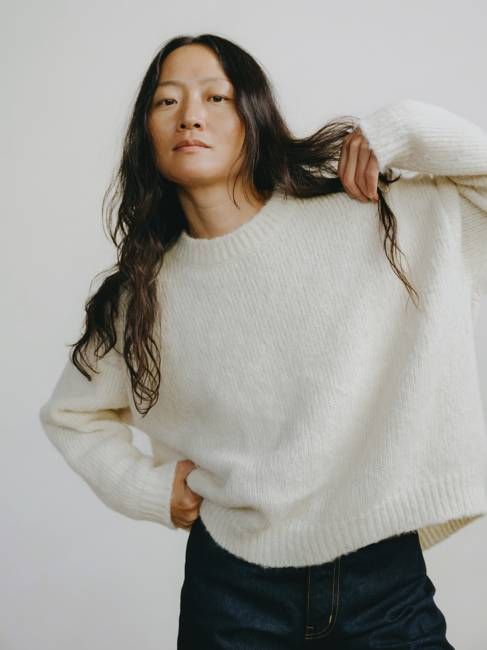 Chleo Crew, Alpaca Cotton, Cream