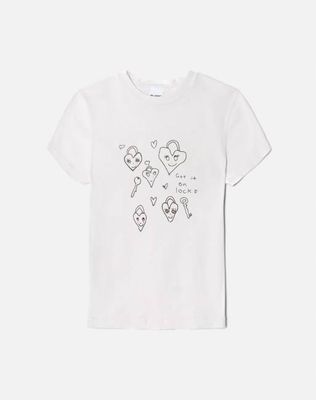 90s "Baby Hearts" Tee - Vintage White