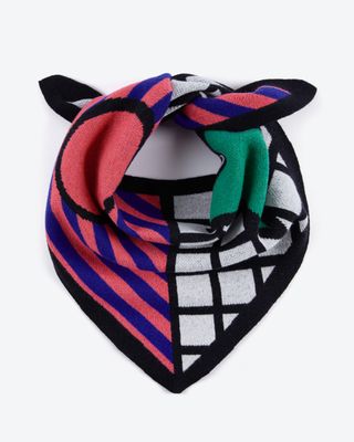 Miss PomPom Memphis Wool Triangle Scarf