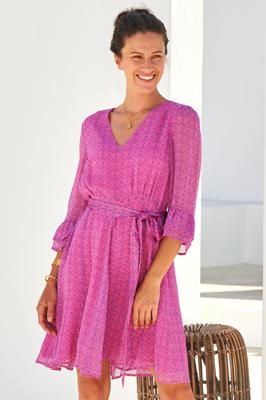 Kira Dress | Fantasy Tile Pink