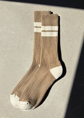 Jenni Organic Cotton Socks in Taupe Marl and Ecru