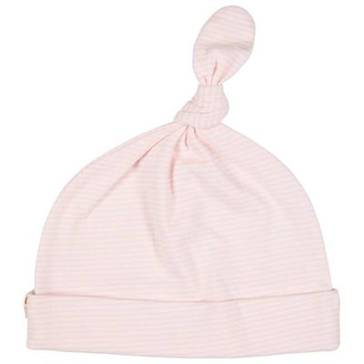 Strickmütze (feiner Streifen) - Babyrosa