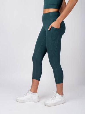 PlantTec™ Organic Crop/Petite Leggings | Monstera