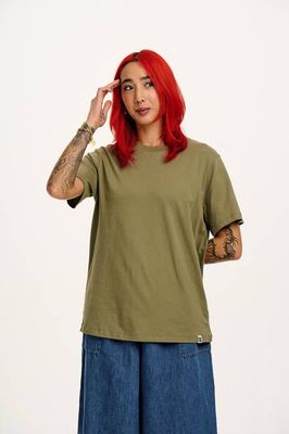 Denver - Cotton T-Shirt in Khaki