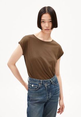 JILAANA T-SHIRT | getrocknetes Moos