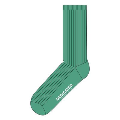 DEDICATED - Rib Socks Knivsta Solid Winter Green