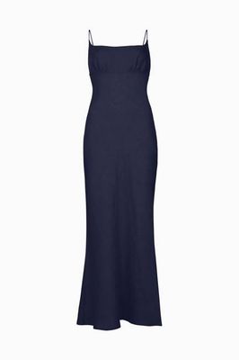 Das Nicola Maxi-Slipdress in Marineblau