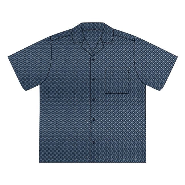 DEDICATED - Shirt Marstrand Tile Medallion Estate Blue