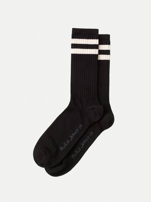 Amundsson Sport Socks Black organic cotton | Nudie Jeans