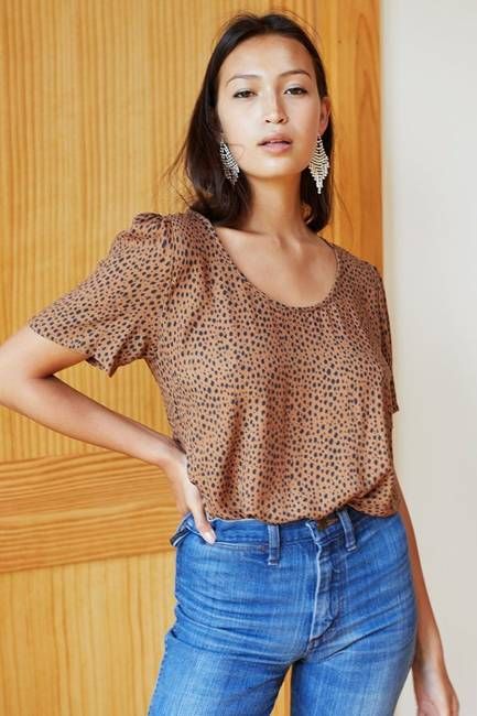 Ava Blouse - Vintage Cheetah