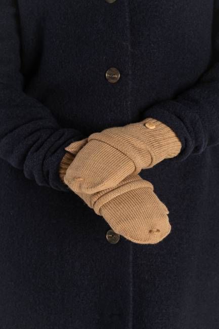 Fingerless Mittens – Merino Wool with Finger Cover